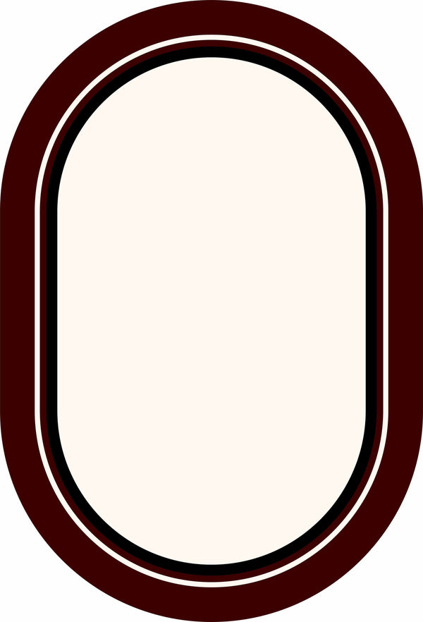 Missia Home OVAL ALMERİA Serisi BORDO SİYAY KREM Desen Halı