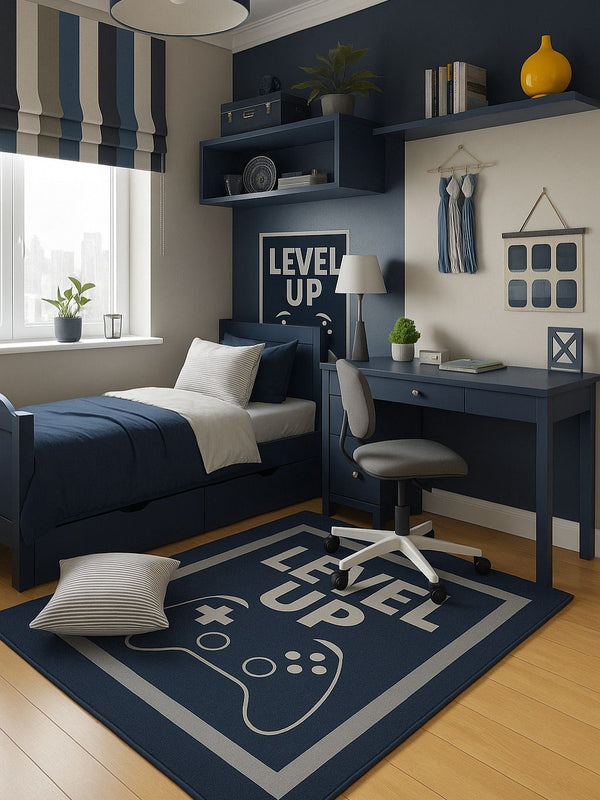 Missia Home LEVEL UP Lacivert Dekoratif  Halı