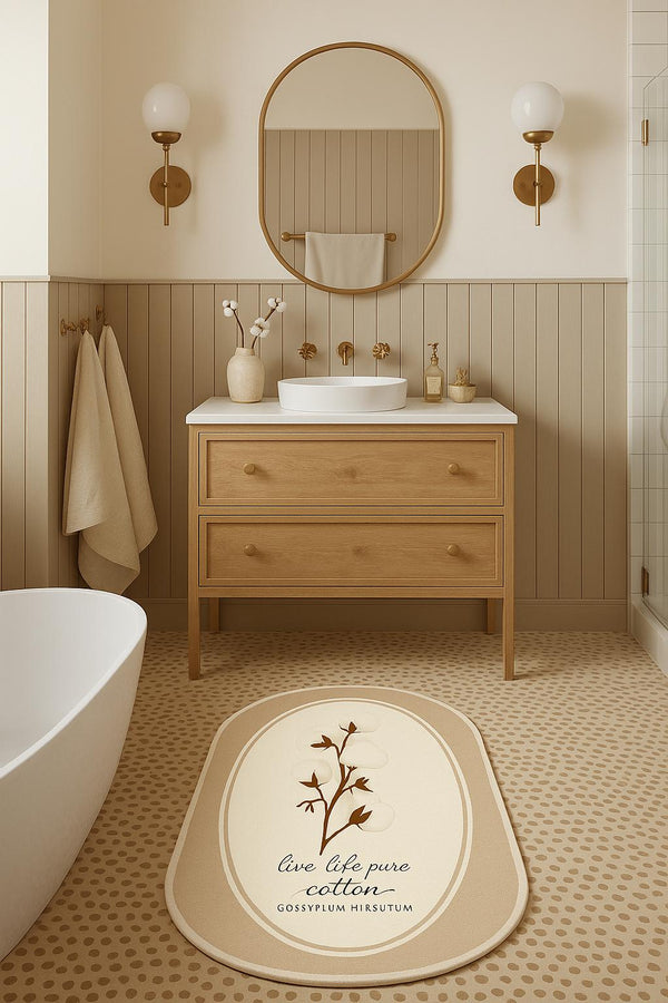 Missia Home DEKORATİF OVAL HALI  BOTANİK SERİSİ   COTTON   Desen