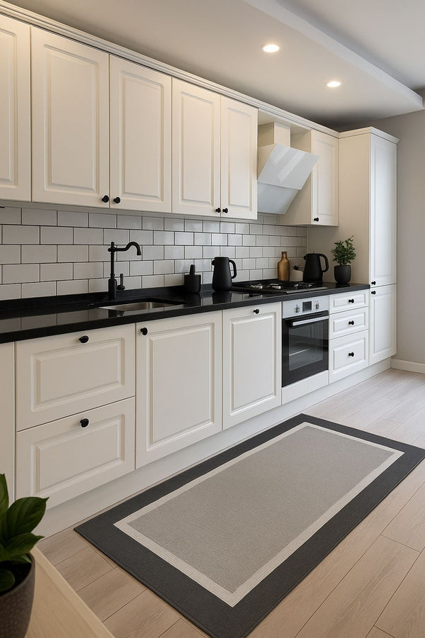 Missia Home  LİNA Desen GRİ Dijital Baskı Kaymaz Taban Halı 4500