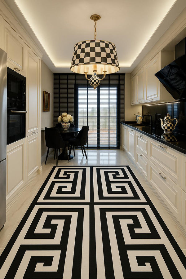 Missia Home BEVERLY KIRÇILLI Siyah Beyaz Halı