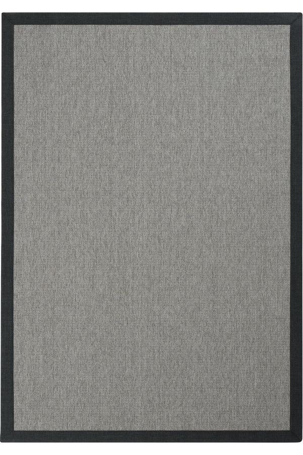 Missia Home Gri VALENSİA Model (Gri Bej Zeminli) Koyu Gri Linen Kenarlı SİSAL Halı 604M