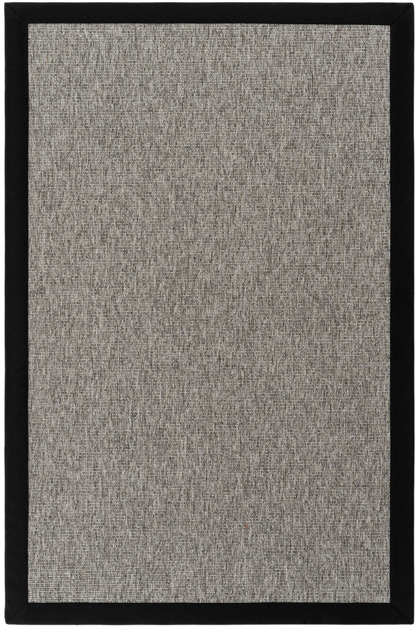 Missia Home Gri VALENSİA Model (Gri Vizon Zeminli)Siyah Linen Kenarlı SİSAL Halı