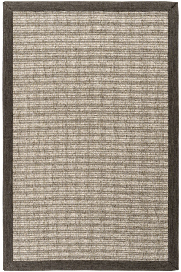 Missia Home Koyu Kahve Bej VALENSİA Model (Koyu Kahve Bej Zeminli) Kahve Linen Kenarlı SİSAL Halı