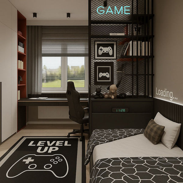 Missia Home LEVEL UP Siyah Dekoratif  Halı