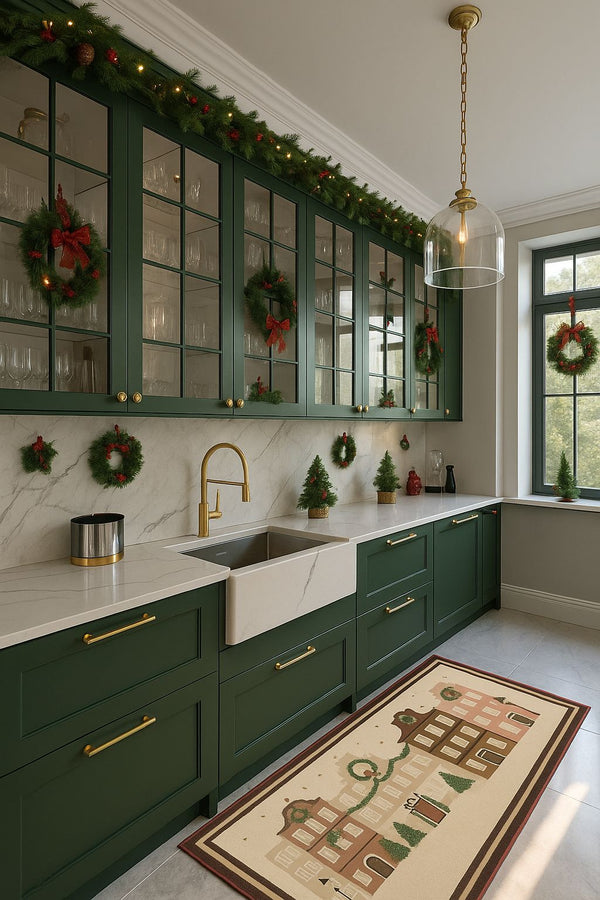 Missia Home Yeni Yıl Koleksiyonu 2026 Paspas Kahve Evler Desen DP1008