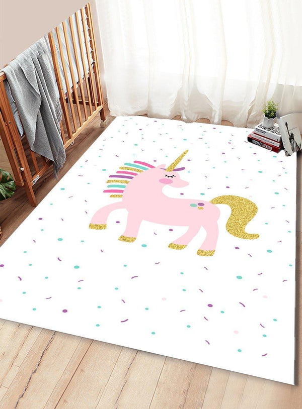 Missia Home Pembe Gold Renkli UNICORN Desen Çocuk Halısı